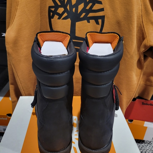 Mens Timberland Premium 40 Below Winter Extreme Boots Black Nubuck Leather - Picture 4 of 6